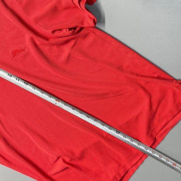 Tommy Bahama Reddish Orange Men's Size M Short Sleeve Polo Shirt - Picture 6 of 12